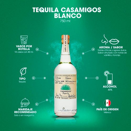 Tequila Casamigos Blanco 750 ml