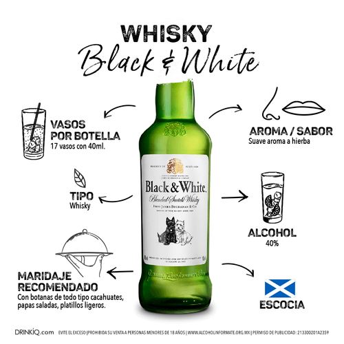 Whisky Black & White 700 ml