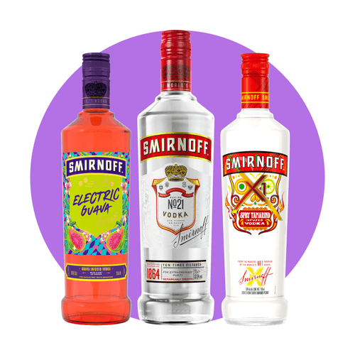 Combo: Smirnoff Eletric Guava, Smirnoff No.21 1L y Smirnoff X1 Tamarindo