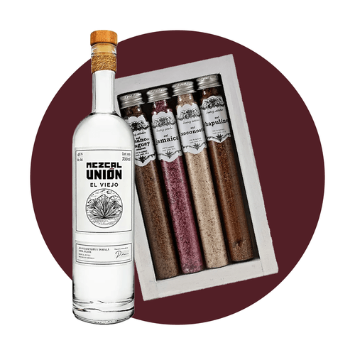 Combo: Mezcal Unión El Viejo + 4 sales gourmet