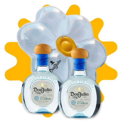 Kit Don Julio Blanco: 2 botellas + inflable margarita gratis