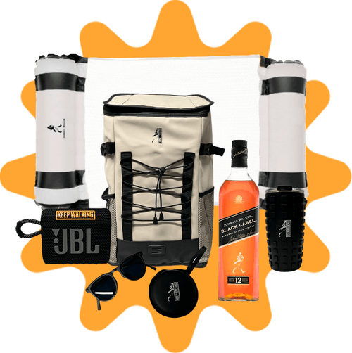 Combo: Johnnie Walker Black Label 750ml + Kit viajero