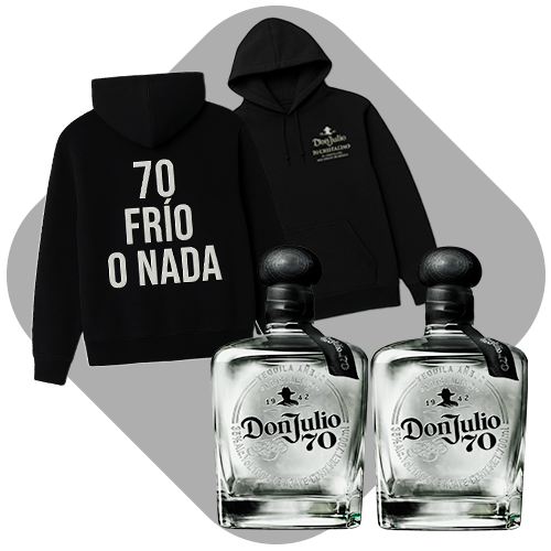 Kit 70 Frio: 2 Botellas Don Julio 70 + Sudera Unisex
